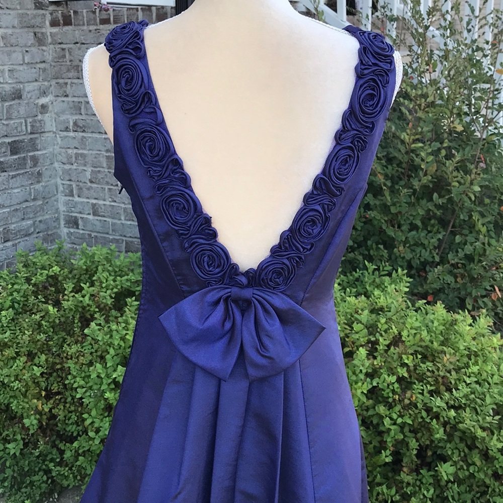 Size 4 Niki Livas Formal Blue Bridesmaid Dress - Picture 5 of 9